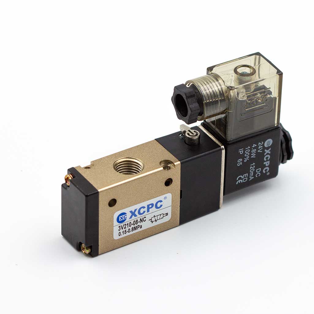 Пневматический-распределитель-3V210-08-NC Distribuitor pneumatic 3V210-08-NC (DC24V) — XCPC, seria 200 - imagine 1