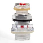 Визуализатор масла Remeza 21164004 - смотровое окно уровня масла LB30 / LB40 / LB50 / LB75 / LT100, G 3/4" нар., алюминий + стекло, оригинал — изображение 2